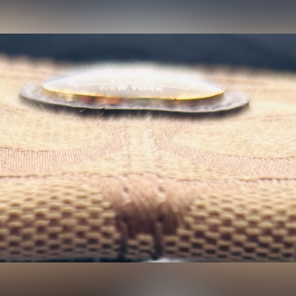 Coach Tan and Brown Signature Canvas Keychain Wallet - Picture 10 of 10